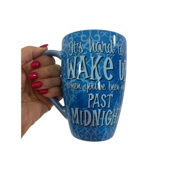 Cinderella Blue Coffee Mug Disney Park Ceramic 16 oz It’s Hard To Wake Uo When … - Picture 9 of 13